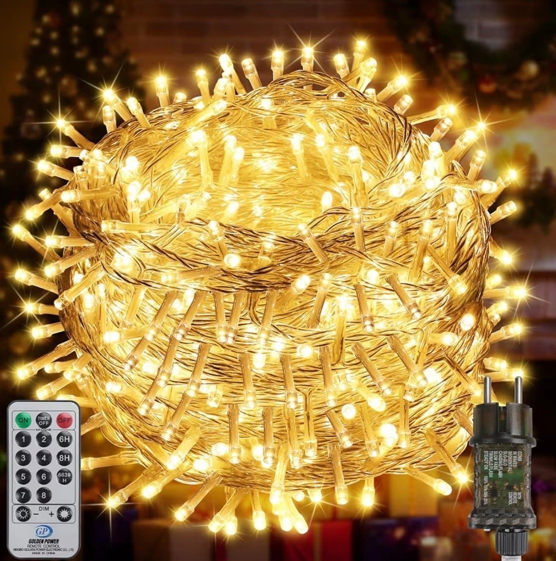 Ljusslinga 50m 500 led juldekoration med fjärrkontroll utomhus