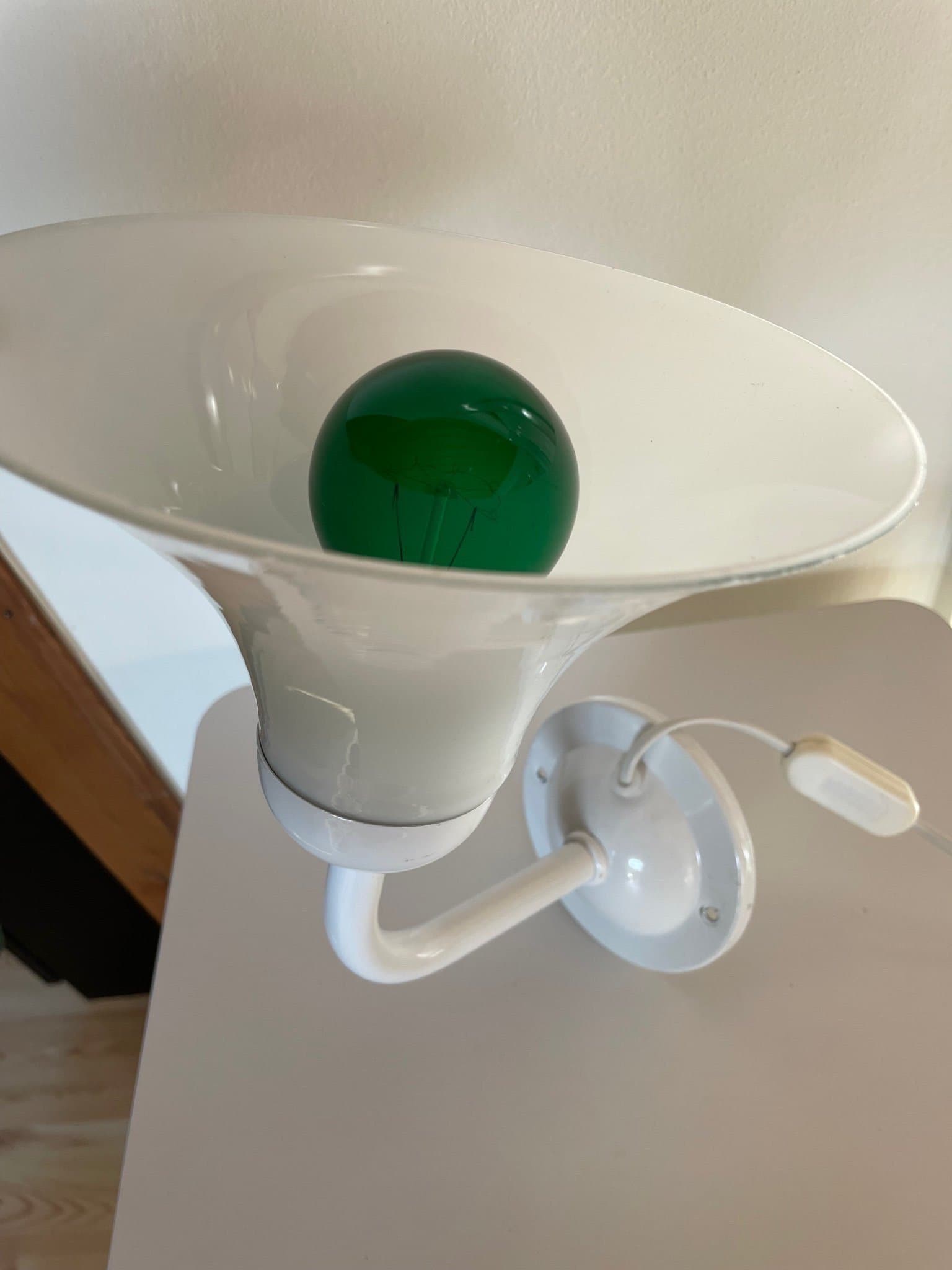 Vintage IKEA Vägglampa (Typ 4037) – 1990-tal, Metall & Glas