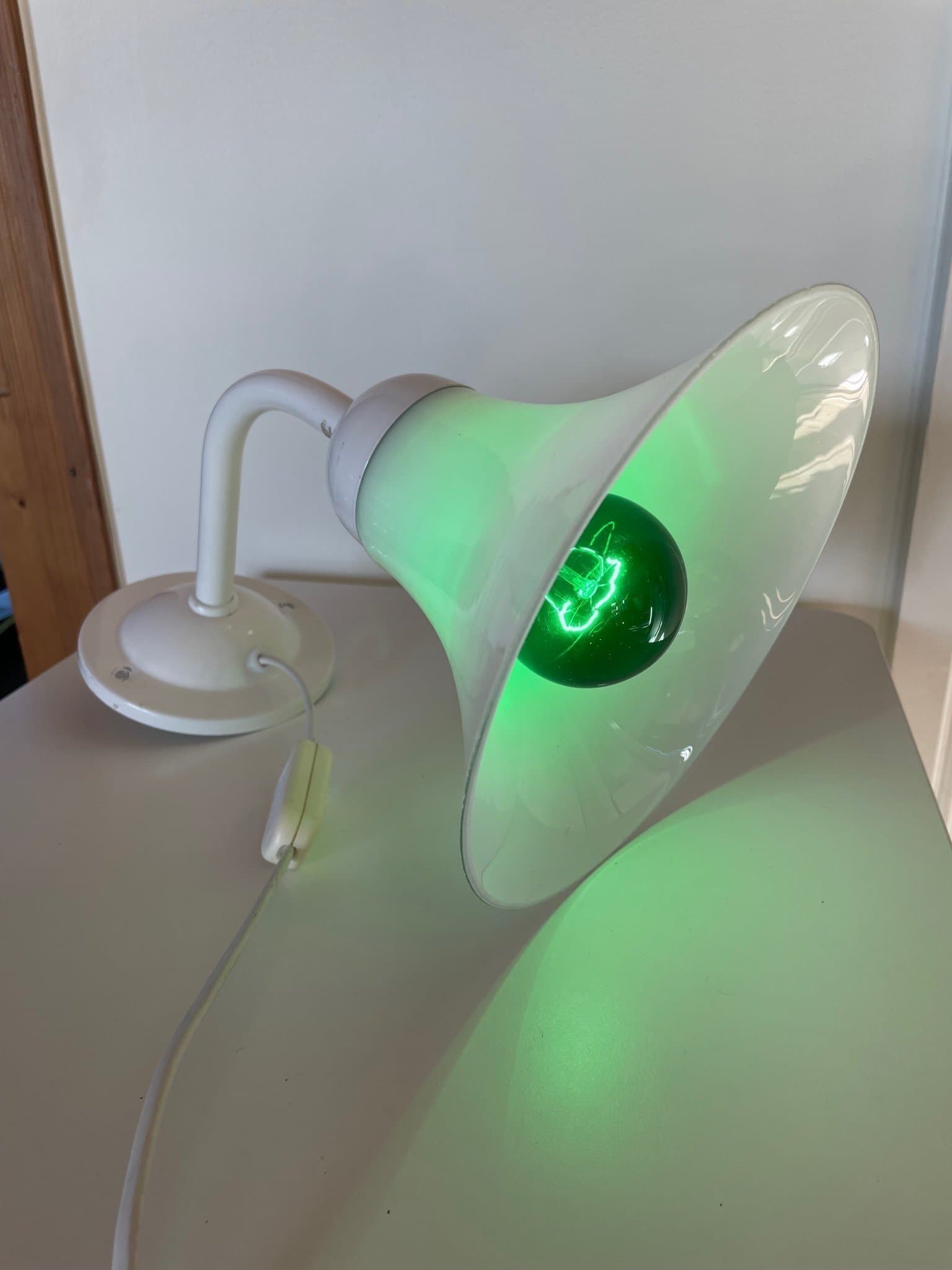 Vintage IKEA Vägglampa (Typ 4037) – 1990-tal, Metall & Glas