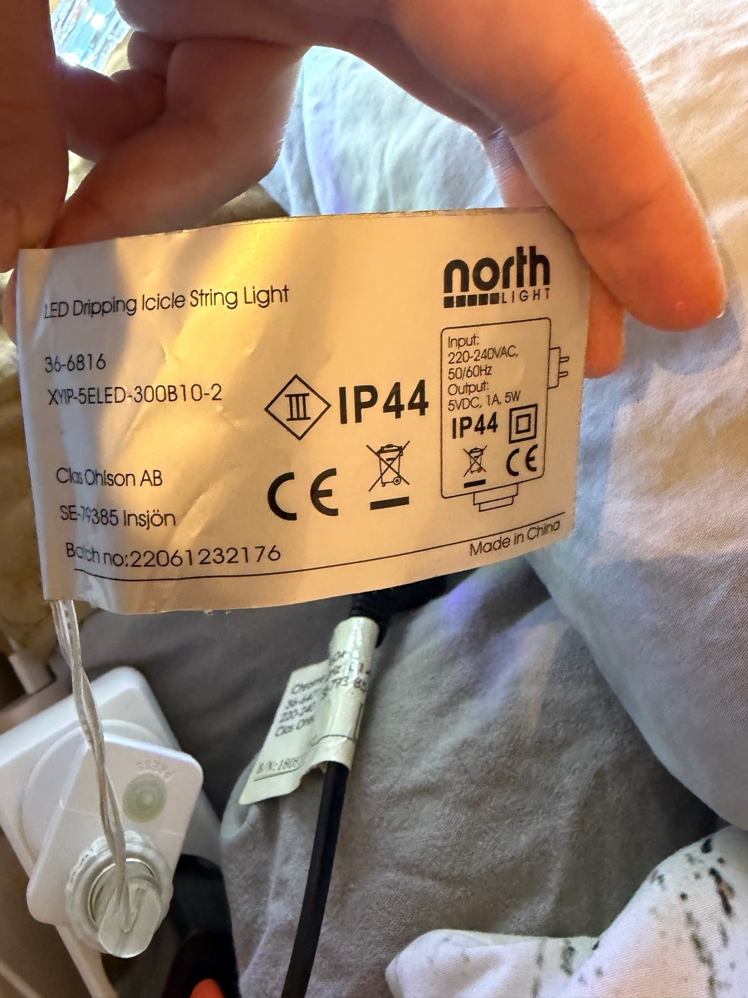 LED dripping icicle string light - 10 LED lampor