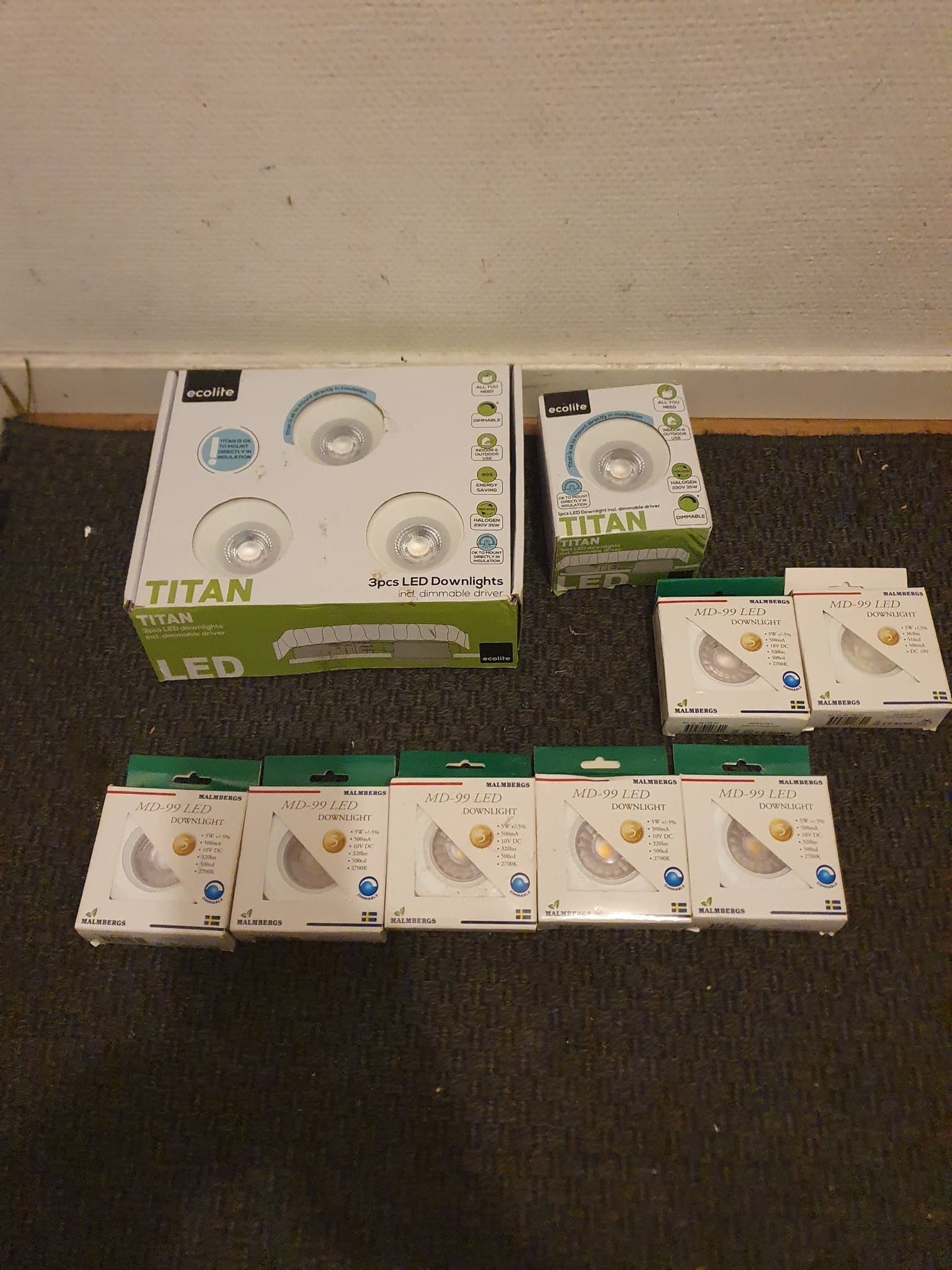 Nya 11 st LED Downlights Titan&Malmbergs MD99