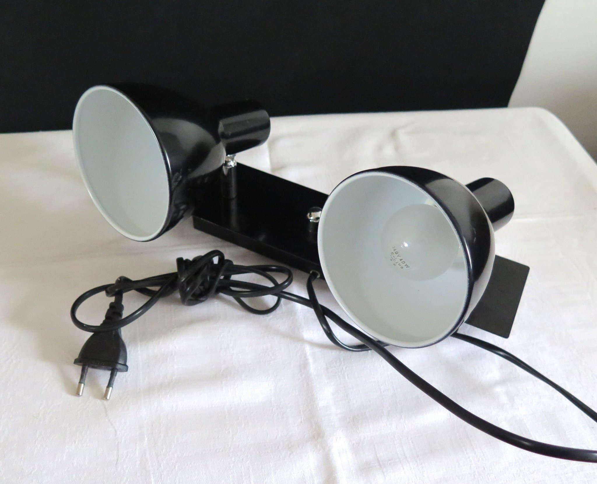 EGLO SPOTLIGHTLIGHT VÄGG /TAKLAMPA SVART 2 LAMPOR