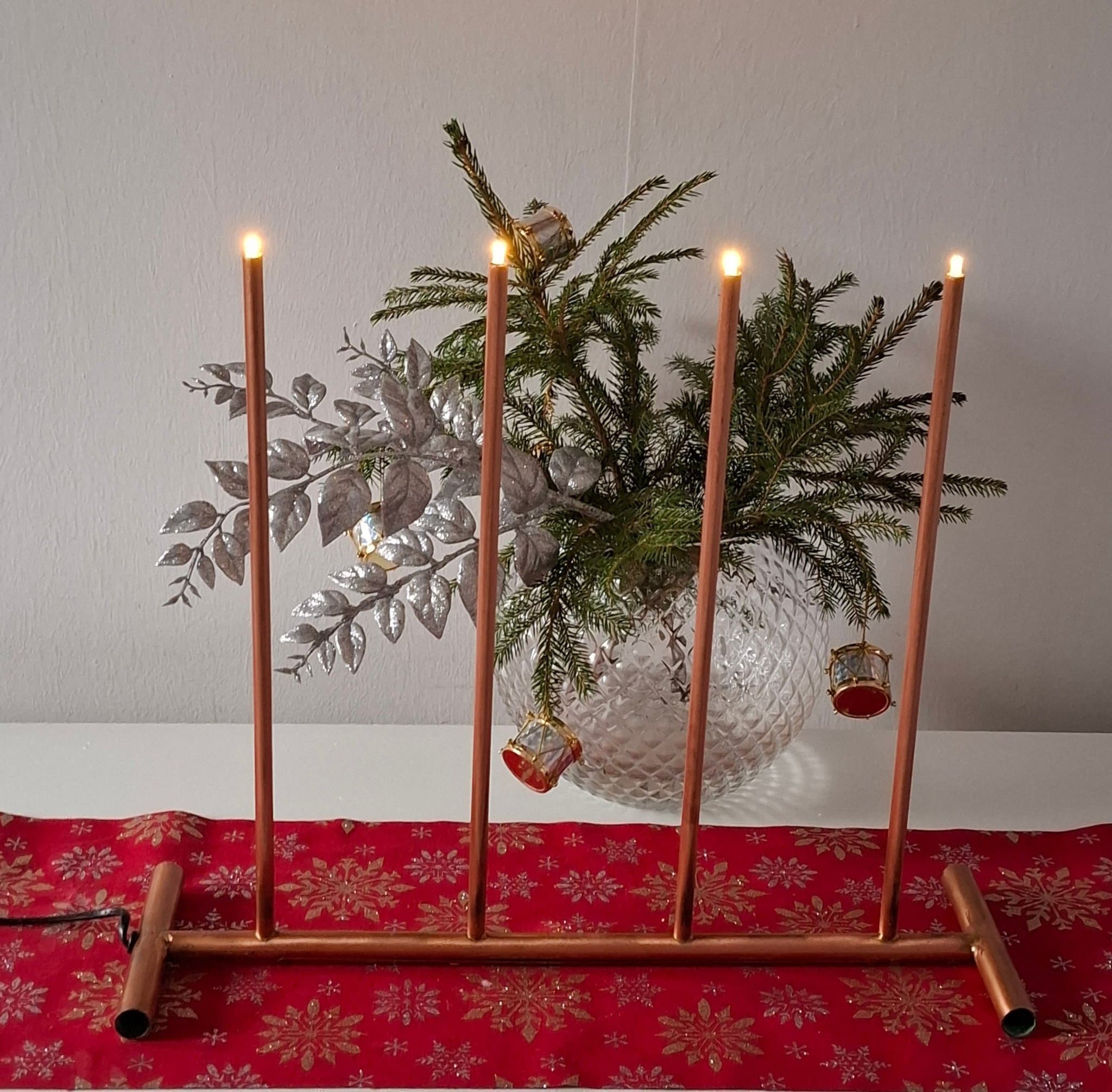 KONSTSMIDE LJUSSTAKE LED KOPPAR STOR JULLJUSSTAKE ELEKTRISK LJUSSTAKE INOMHUS