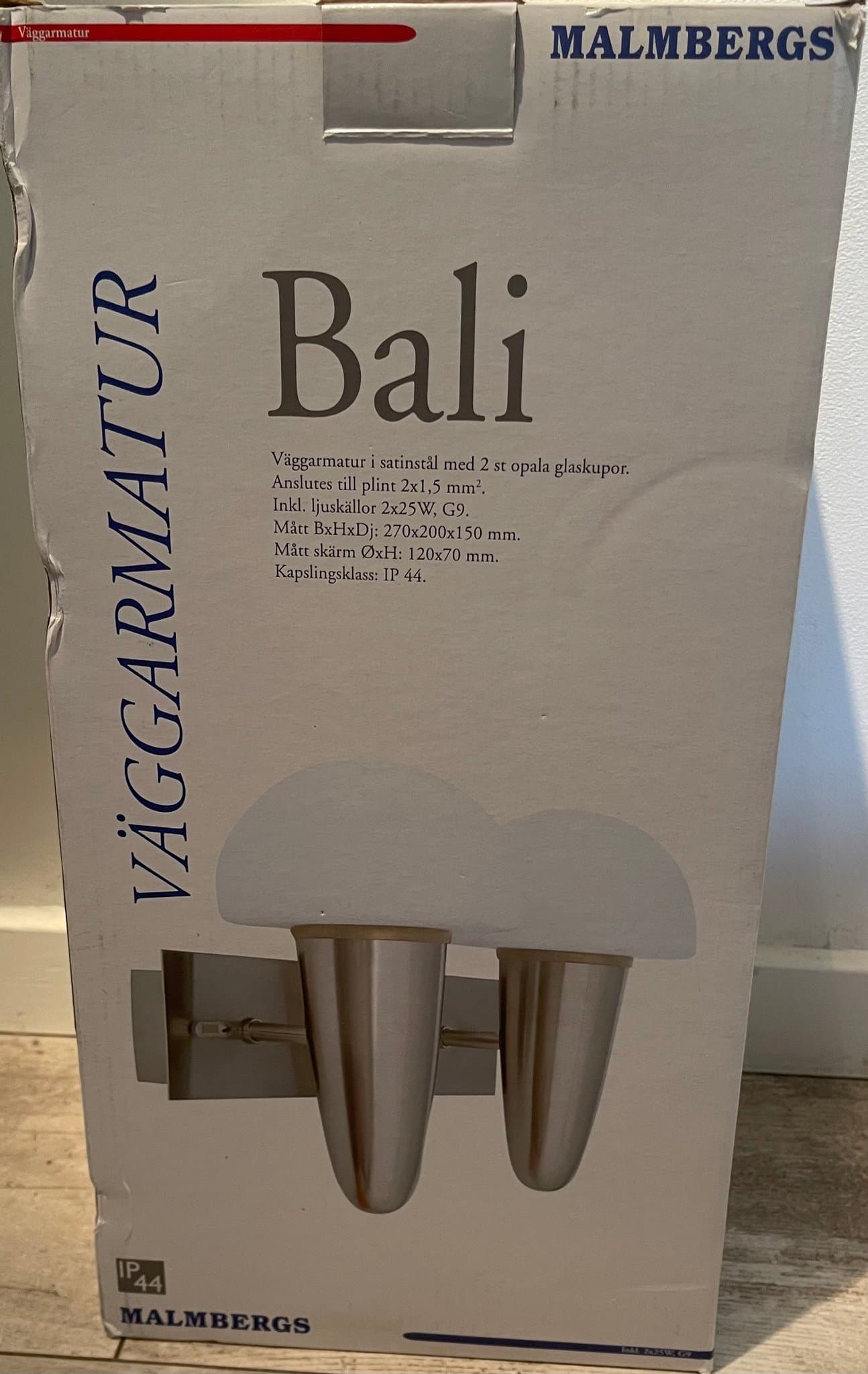 Malmbergs Bali Väggarmatur