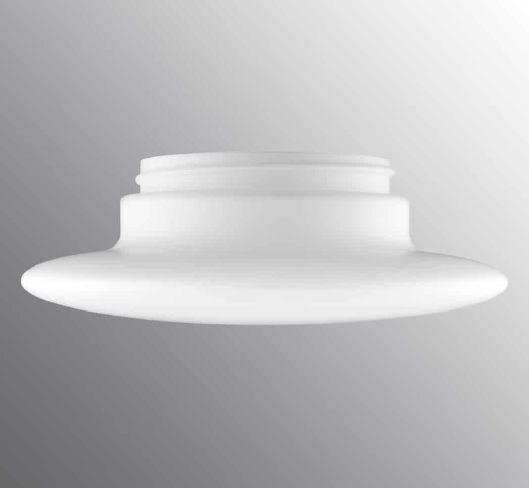 NYA! Kupa Ifö Cairo Large matt opal Ø340 mm vit rund platt lampkupa inkl moms