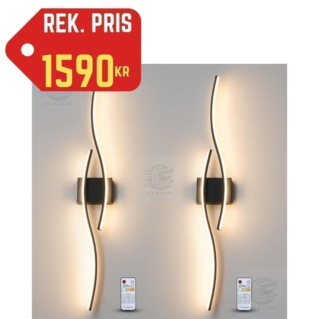 NY 2st LED Vägglampor 103 cm • Dimbara •Fjärrkontroll, timer • 5000k/4000k/3000