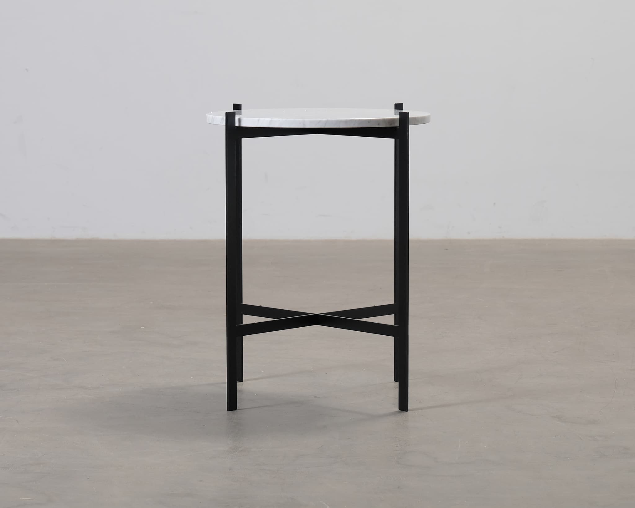 Ox Denmarq Deck sidobord svart / vit marmor