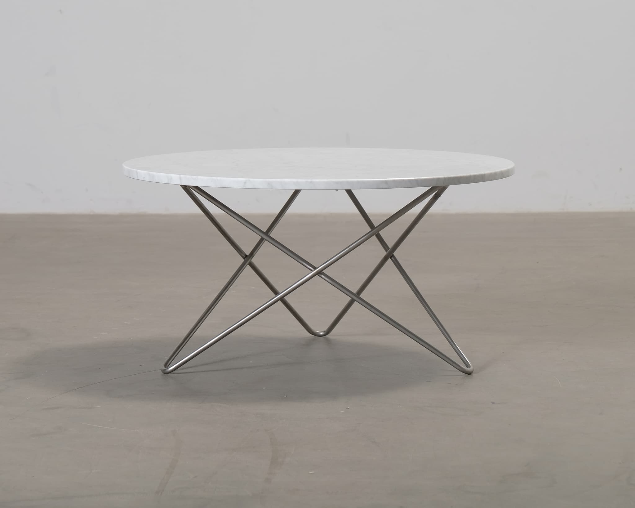 OX Denmarq O soffbord med marmorskiva vit