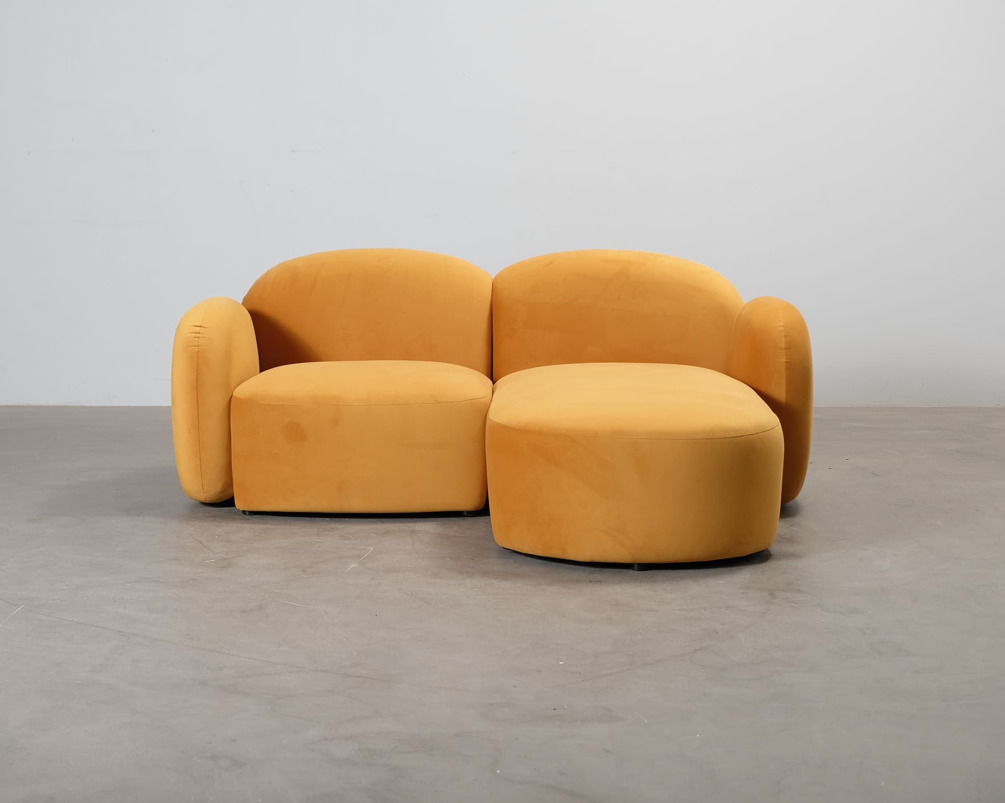 Micadoni Blair 2-sits soffa med divan, gul