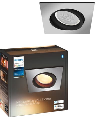 Philips Hue Milliskin infälld spotlight S. aluminium - Fint skick - lite slitage