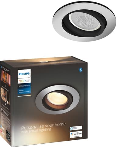 Philips Hue Milliskin infälld spotlight R. aluminium - Fint skick - lite slitage